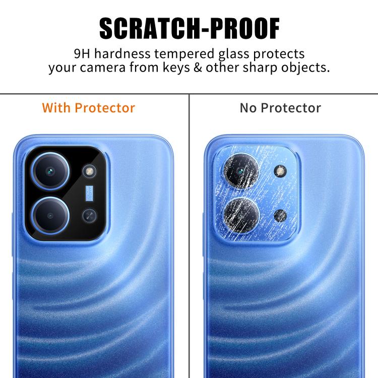 For Redmi 15C Kalebol Silk-Screened HD Anti-Fingerprint AR Integrated Camera Lens Tempered Glass Film