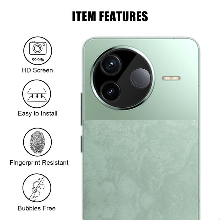 For Redmi K80 / K80 Pro Kalebol Silk-Screened HD Anti-Fingerprint AR Integrated Camera Lens Tempered Glass Film