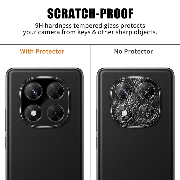 For Redmi Note 14 Pro 4G Kalebol Silk-Screened HD Anti-Fingerprint AR Integrated Camera Lens Tempered Glass Film