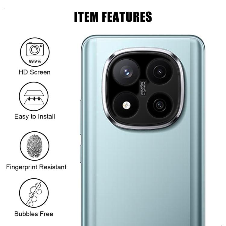 For Redmi Note 14 Pro+ Kalebol Silk-Screened HD Anti-Fingerprint AR Integrated Camera Lens Tempered Glass Film