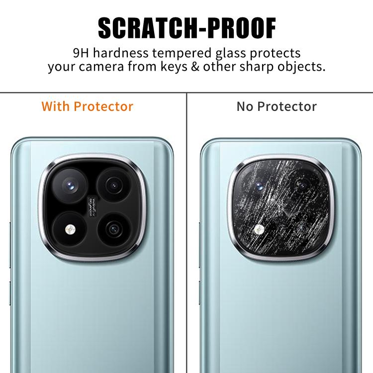For Redmi Note 14 Pro+ Kalebol Silk-Screened HD Anti-Fingerprint AR Integrated Camera Lens Tempered Glass Film