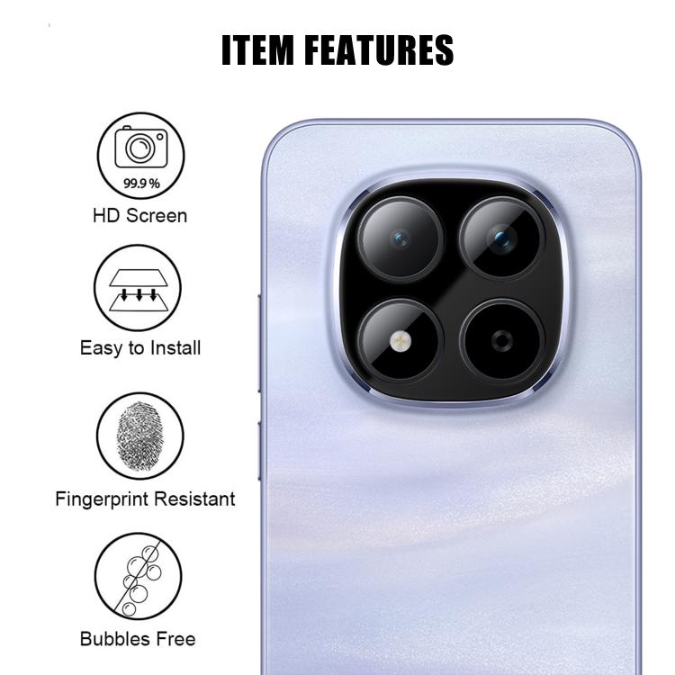 For Redmi Note 15 Pro / 15 Pro+ 5G Kalebol Silk-Screened HD Anti-Fingerprint AR Integrated Camera Lens Tempered Glass Film