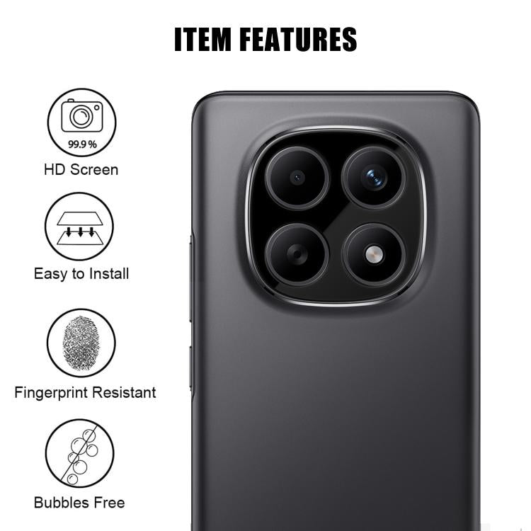 For Redmi Note 15 Kalebol Silk-Screened HD Anti-Fingerprint AR Integrated Camera Lens Tempered Glass Film
