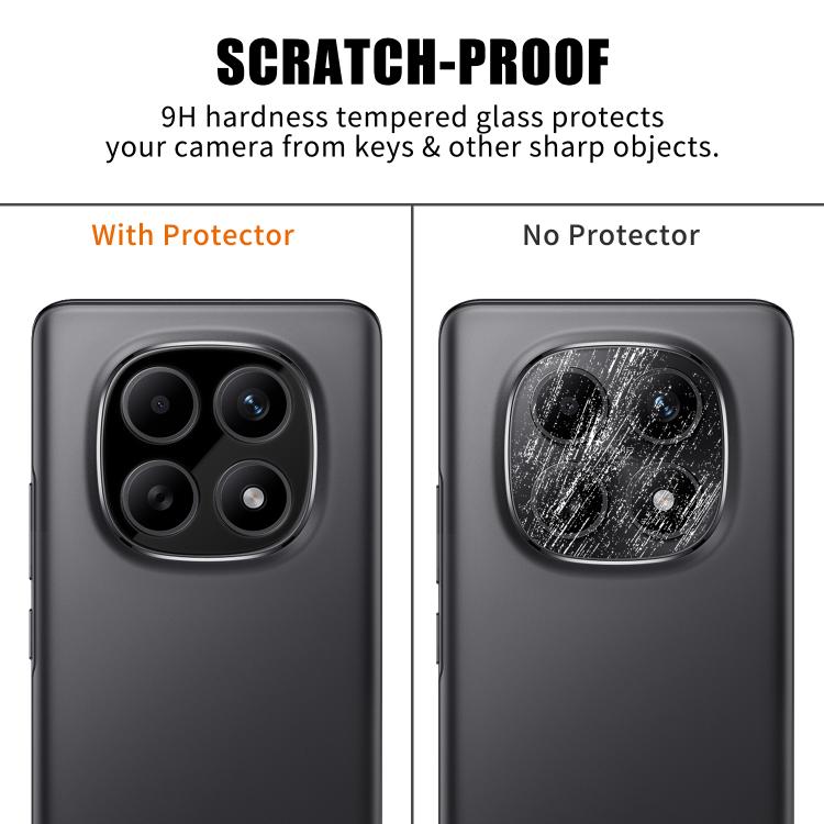For Redmi Note 15 Kalebol Silk-Screened HD Anti-Fingerprint AR Integrated Camera Lens Tempered Glass Film
