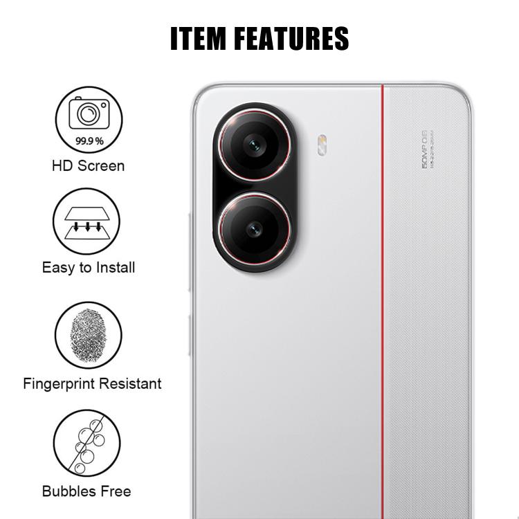 For Redmi Turbo 4 Kalebol Silk-Screened HD Anti-Fingerprint AR Integrated Camera Lens Tempered Glass Film