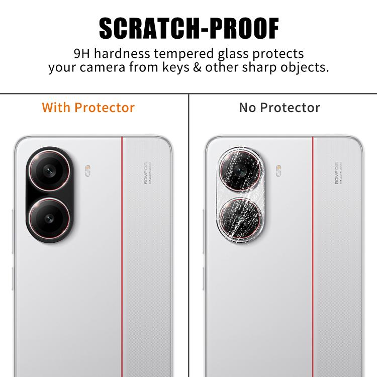 For Redmi Turbo 4 Kalebol Silk-Screened HD Anti-Fingerprint AR Integrated Camera Lens Tempered Glass Film