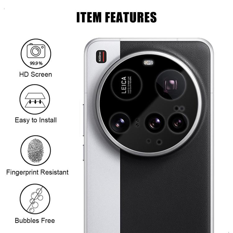 For Xiaomi 15 Ultra Kalebol Silk-Screened HD Anti-Fingerprint AR Integrated Camera Lens Tempered Glass Film