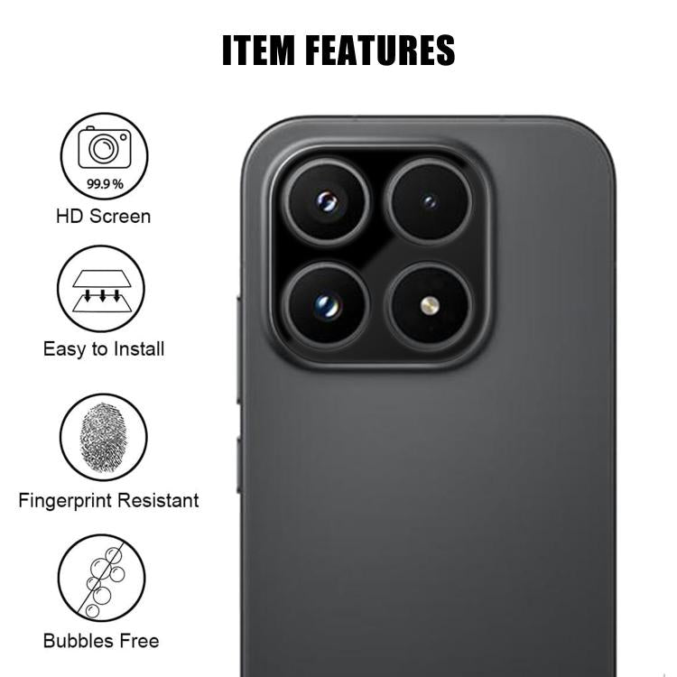For Xiaomi 17 Kalebol Silk-Screened HD Anti-Fingerprint AR Integrated Camera Lens Tempered Glass Film