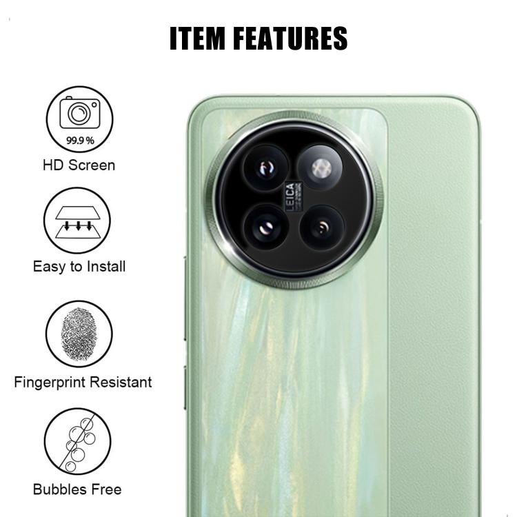 For Xiaomi Civi 4 Pro Kalebol Silk-Screened HD Anti-Fingerprint AR Integrated Camera Lens Tempered Glass Film