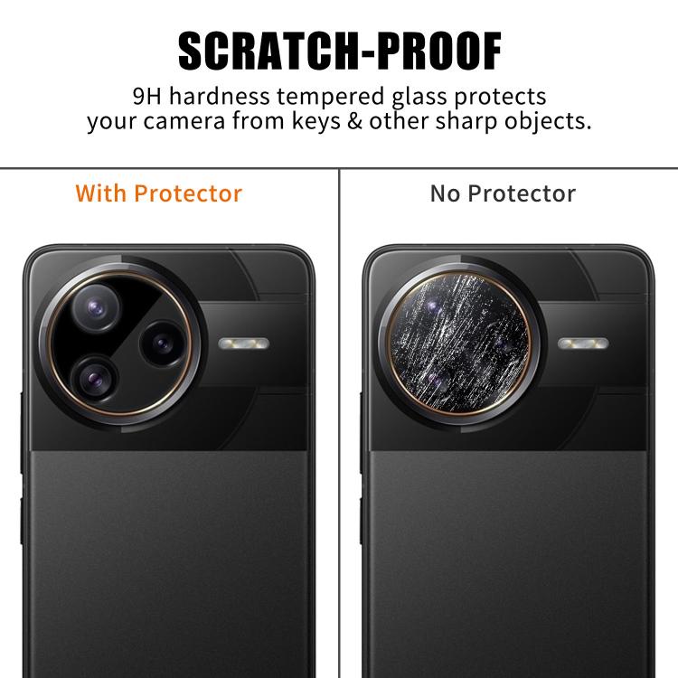 For Xiaomi Poco F7 Ultra Kalebol Silk-Screened HD Anti-Fingerprint AR Integrated Camera Lens Tempered Glass Film