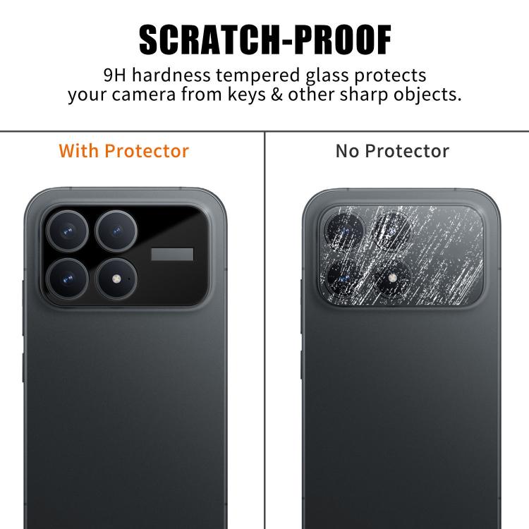 For Redmi K90 / Poco F8 Pro Kalebol Silk-Screened HD Anti-Fingerprint AR Integrated Camera Lens Tempered Glass Film