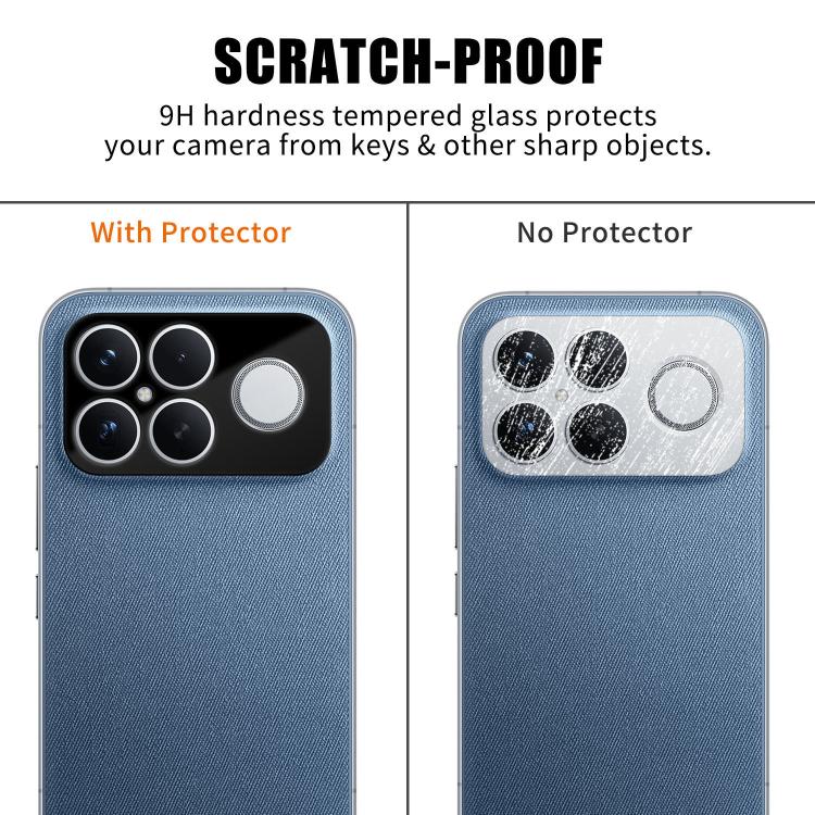 For Redmi K90 Pro Max / Poco F8 Ultra Kalebol Silk-Screened HD Anti-Fingerprint AR Integrated Camera Lens Tempered Glass Film