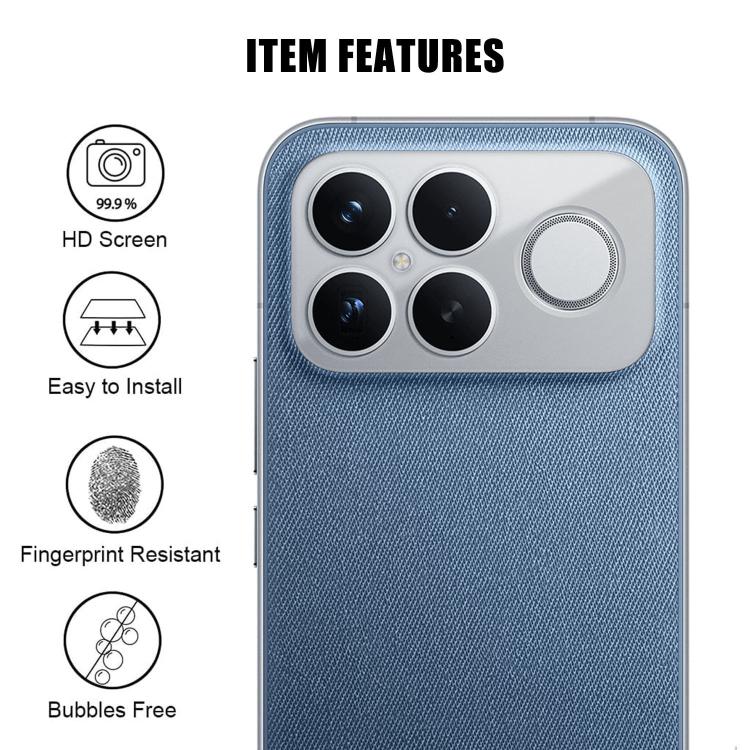For Redmi K90 Pro Max / Poco F8 Ultra Kalebol Transparent HD Anti-Fingerprint AR Integrated Camera Lens Tempered Glass Film