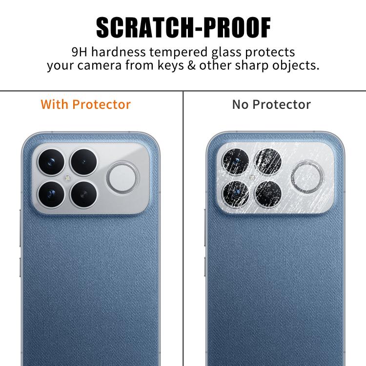 For Redmi K90 Pro Max / Poco F8 Ultra Kalebol Transparent HD Anti-Fingerprint AR Integrated Camera Lens Tempered Glass Film