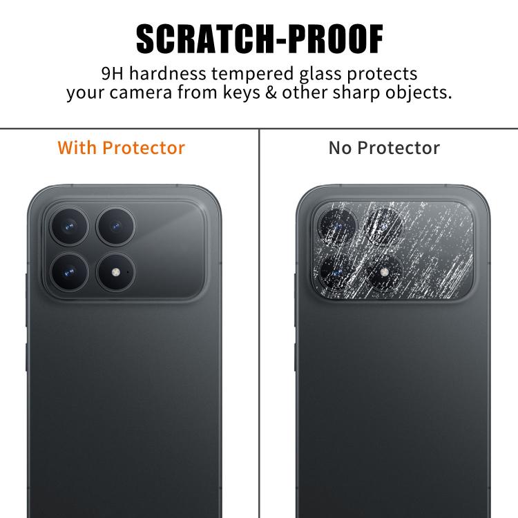 For Redmi K90 / Poco F8 Pro Kalebol Transparent HD Anti-Fingerprint AR Integrated Camera Lens Tempered Glass Film