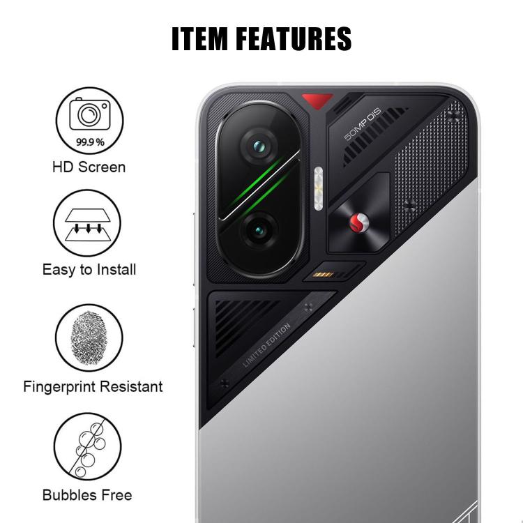 For Xiaomi Poco F7 Kalebol Transparent HD Anti-Fingerprint AR Integrated Camera Lens Tempered Glass Film