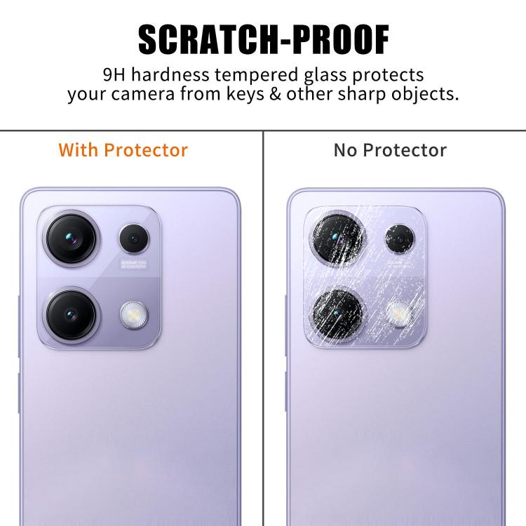 For Redmi Note 14S Kalebol Transparent HD Anti-Fingerprint AR Integrated Camera Lens Tempered Glass Film