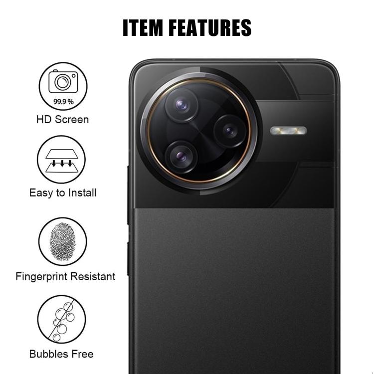 For Xiaomi Poco F7 Ultra / F7 Pro Kalebol Transparent HD Anti-Fingerprint AR Integrated Camera Lens Tempered Glass Film