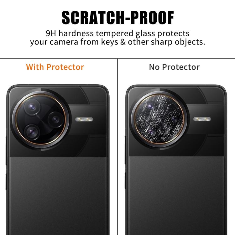 For Xiaomi Poco F7 Ultra / F7 Pro Kalebol Transparent HD Anti-Fingerprint AR Integrated Camera Lens Tempered Glass Film