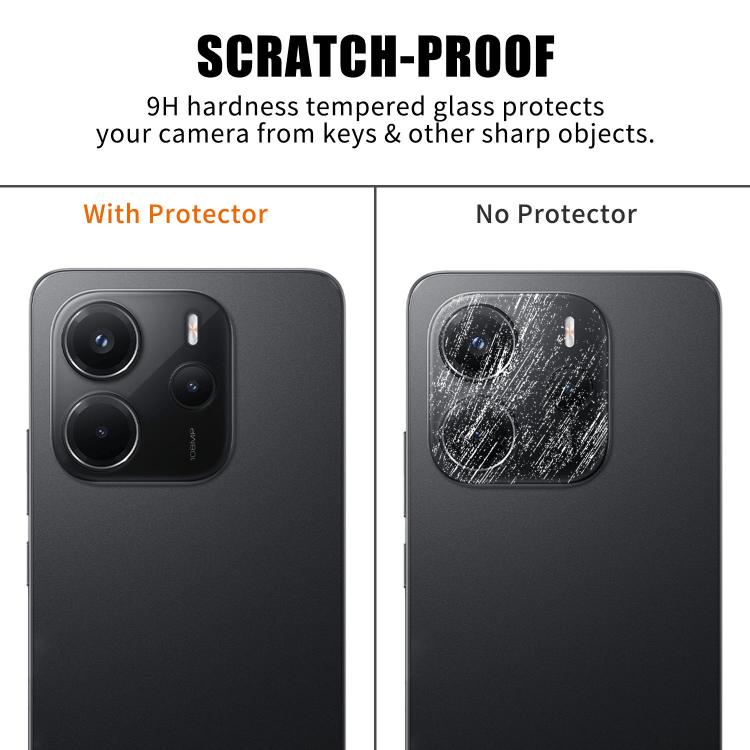 For Redmi Note 14 4G Kalebol Transparent HD Anti-Fingerprint AR Integrated Camera Lens Tempered Glass Film