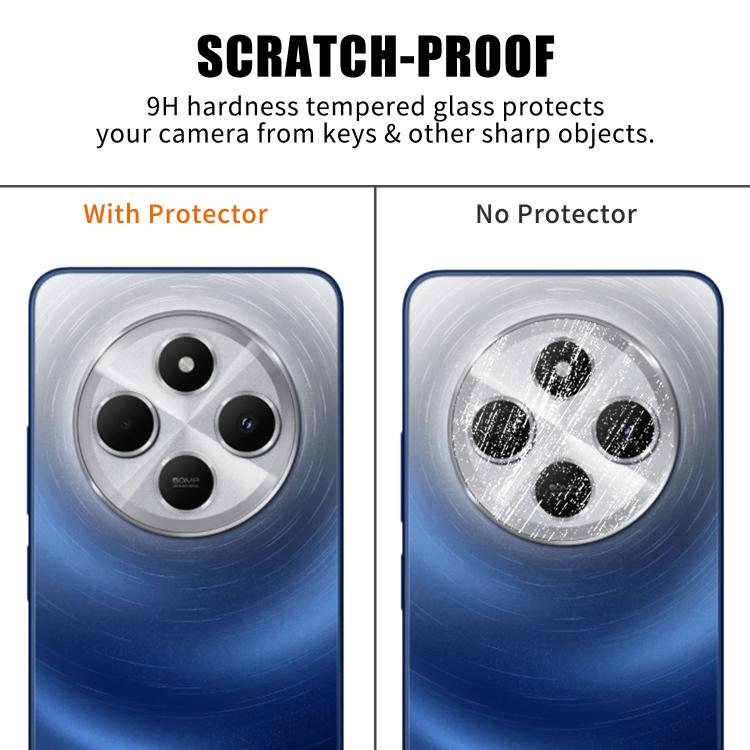 For Redmi 14C Kalebol Transparent HD Anti-Fingerprint AR Integrated Camera Lens Tempered Glass Film