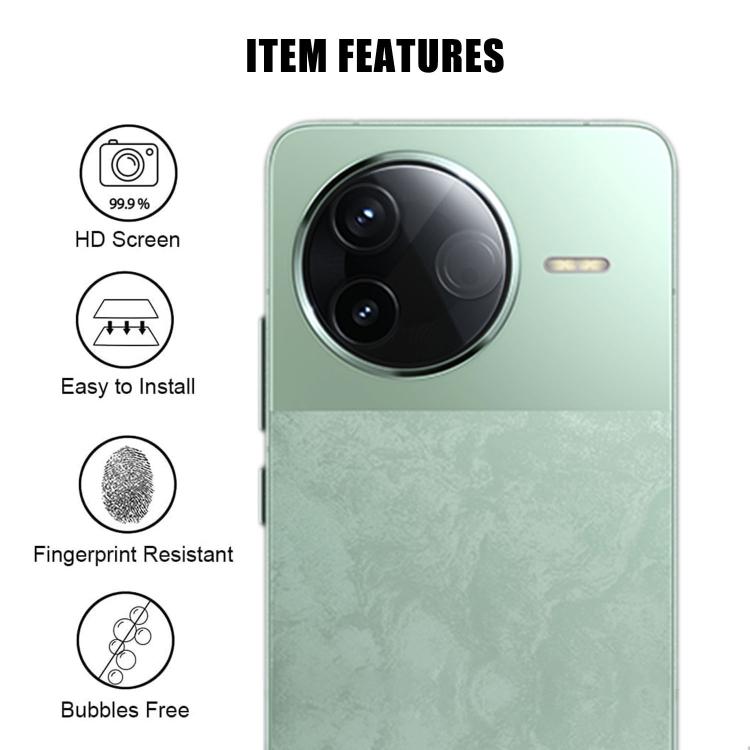For Redmi K80 / K80 Pro Kalebol Transparent HD Anti-Fingerprint AR Integrated Camera Lens Tempered Glass Film