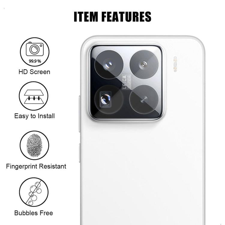 For Xiaomi 15 Pro Kalebol Transparent HD Anti-Fingerprint AR Integrated Camera Lens Tempered Glass Film