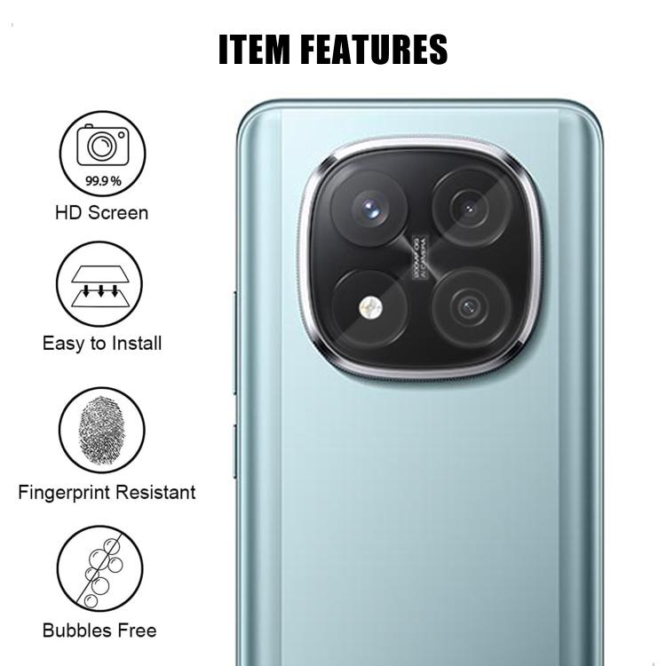For Redmi Note 14 Pro+ Kalebol Transparent HD Anti-Fingerprint AR Integrated Camera Lens Tempered Glass Film