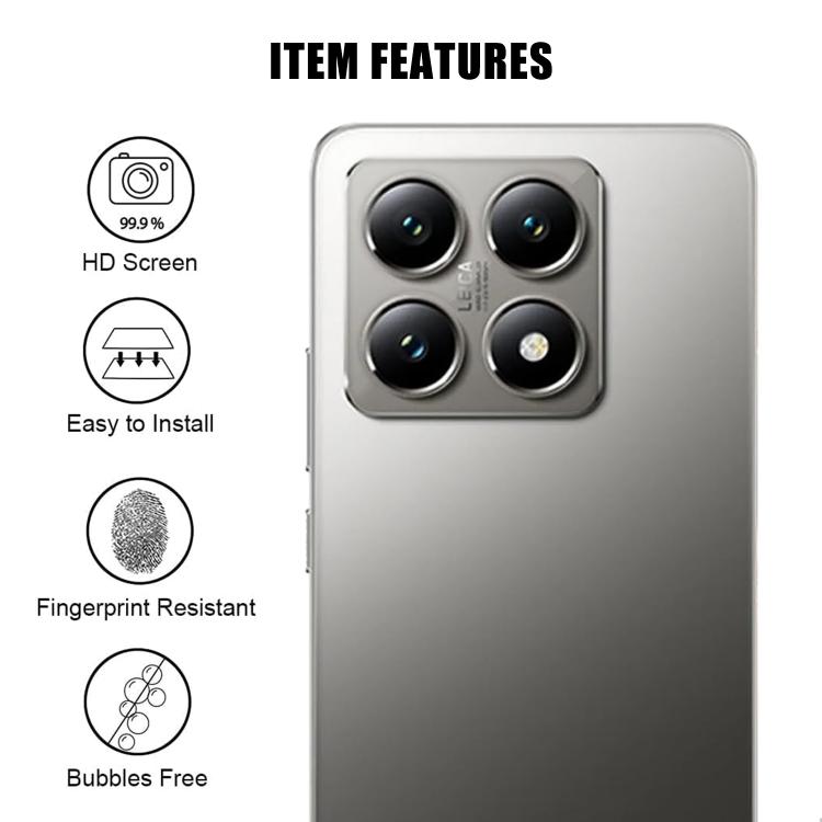 For Xiaomi 14T Pro Kalebol Transparent HD Anti-Fingerprint AR Integrated Camera Lens Tempered Glass Film