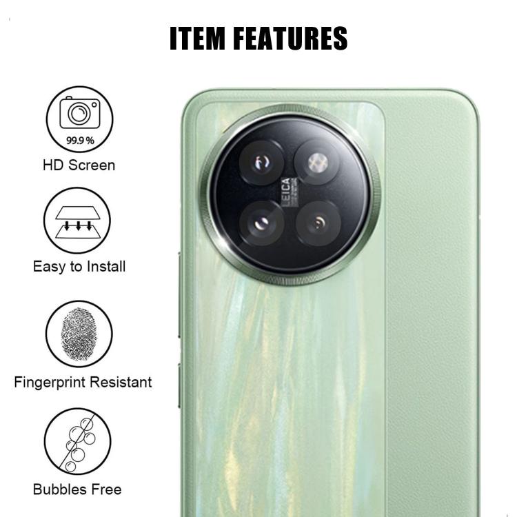 For Xiaomi Civi 4 Pro Kalebol Transparent HD Anti-Fingerprint AR Integrated Camera Lens Tempered Glass Film
