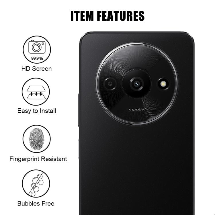 For Redmi A3 Kalebol Transparent HD Anti-Fingerprint AR Integrated Camera Lens Tempered Glass Film