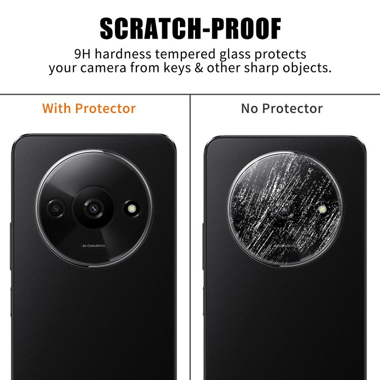 For Redmi A3 Kalebol Transparent HD Anti-Fingerprint AR Integrated Camera Lens Tempered Glass Film