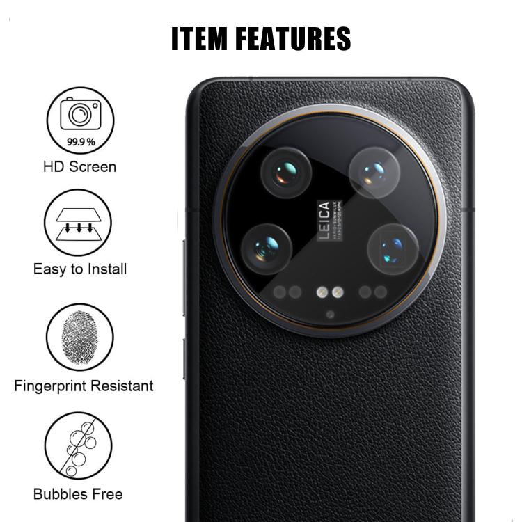 For Xiaomi 14 Ultra Kalebol Transparent HD Anti-Fingerprint AR Integrated Camera Lens Tempered Glass Film