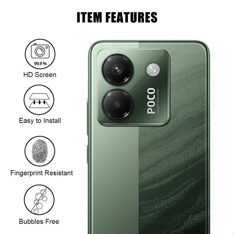 For Xiaomi Poco M7 Pro 5G Kalebol Transparent HD Anti-Fingerprint AR Integrated Camera Lens Tempered Glass Film