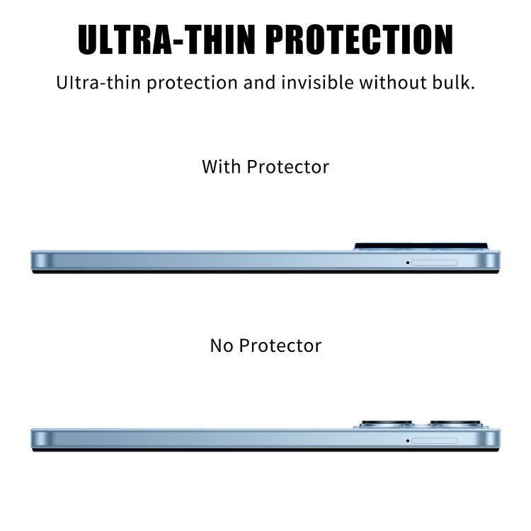 For Redmi 13x Kalebol Transparent HD Anti-Fingerprint AR Integrated Camera Lens Tempered Glass Film