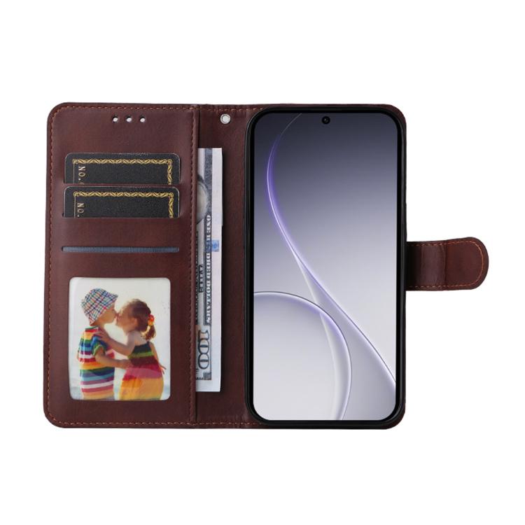 For OPPO Reno15 Pro Global ENKAY Card Wallet Calf Texture Leather Phone Case with Screen Film