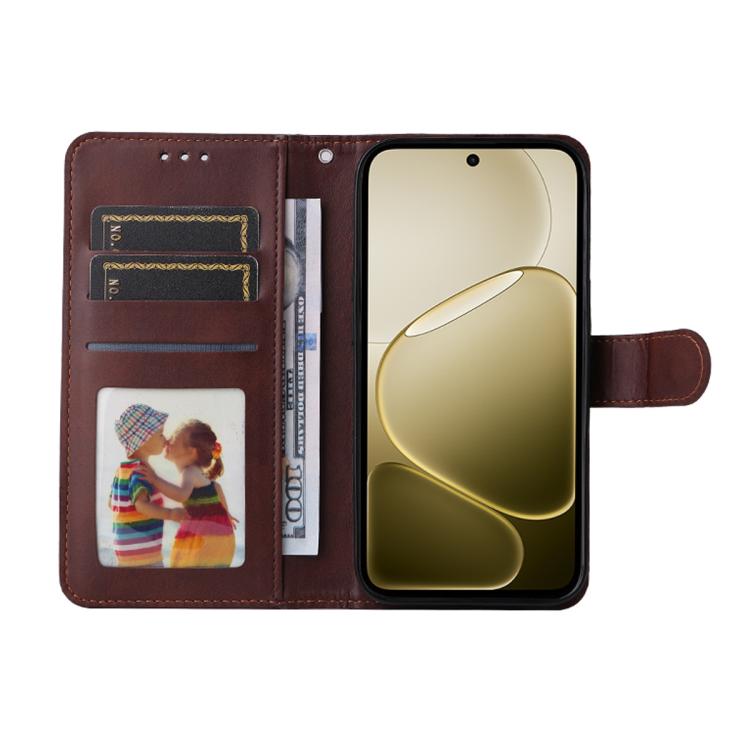 For OPPO A6 4G / A6x 4G / 5G Global ENKAY Card Wallet Calf Texture Leather Phone Case with Screen Film