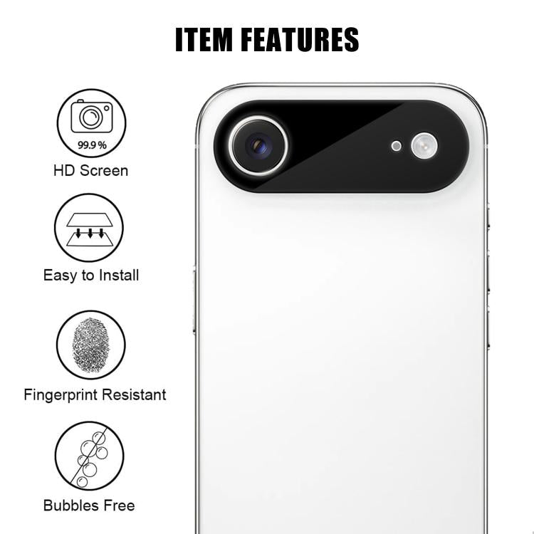 For iPhone Air Kalebol Silk-Screened HD Anti-Fingerprint AR Integrated Camera Lens Tempered Glass Film