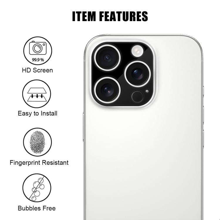 For iPhone 13 Pro / 13 Pro Max Kalebol Silk-Screened HD Anti-Fingerprint AR Integrated Camera Lens Tempered Glass Film