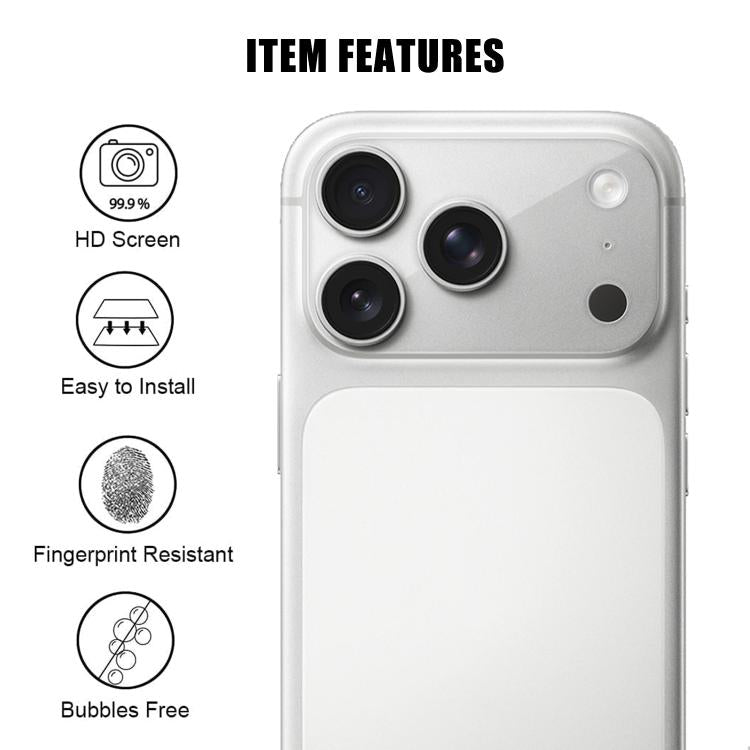 For iPhone 17 Pro Max Kalebol Transparent HD Anti-Fingerprint AR Integrated Camera Lens Tempered Glass Film