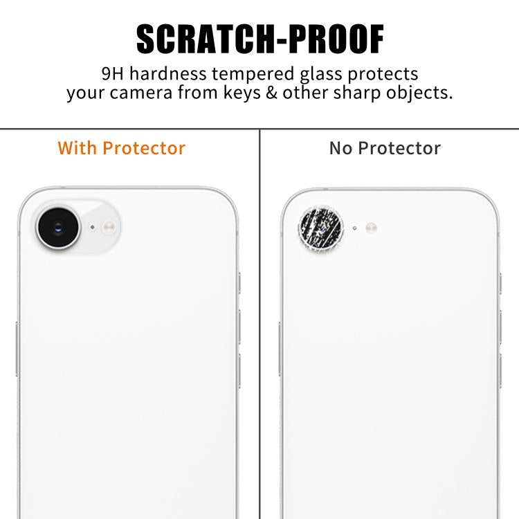 For iPhone 17e / 16e Kalebol Transparent HD Anti-Fingerprint AR Integrated Camera Lens Tempered Glass Film