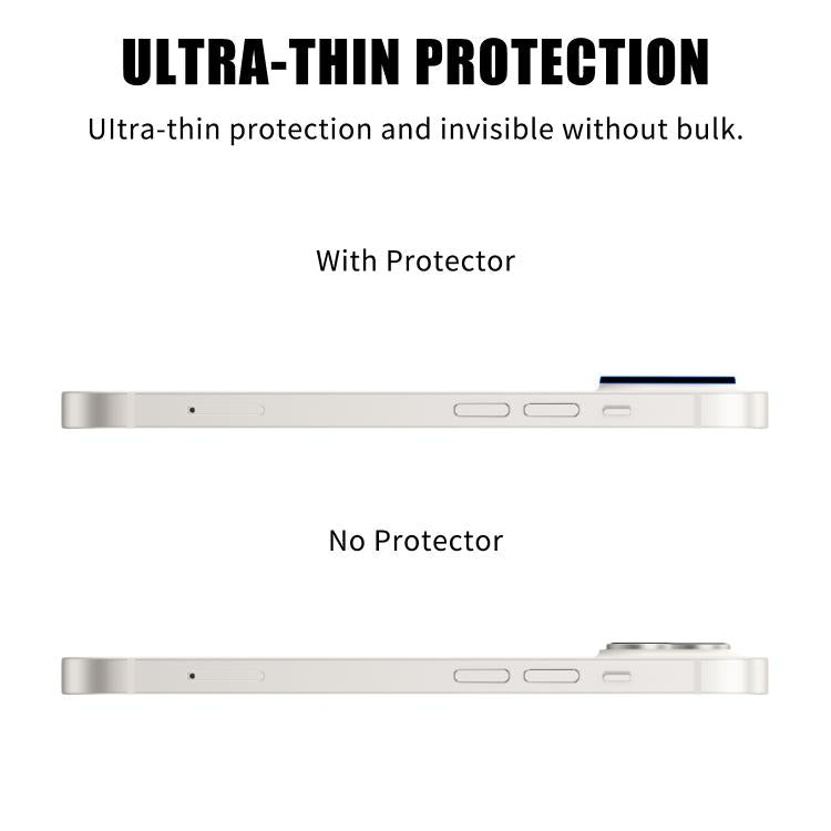 For iPhone 14 / 14 Plus Kalebol Transparent HD Anti-Fingerprint AR Integrated Camera Lens Tempered Glass Film