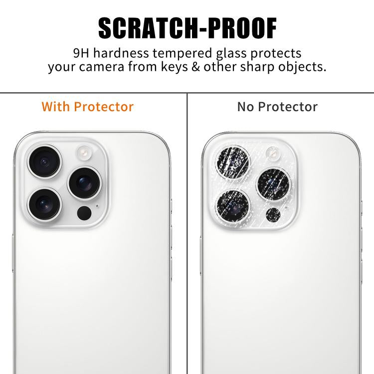 For iPhone 14 Pro / 14 Pro Max Kalebol Transparent HD Anti-Fingerprint AR Integrated Camera Lens Tempered Glass Film