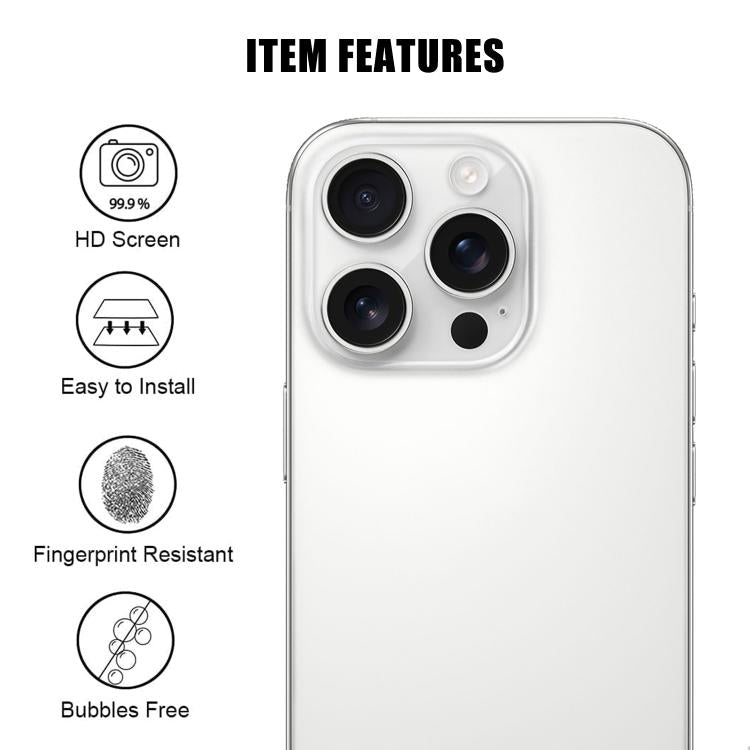 For iPhone 13 Pro / 13 Pro Max Kalebol Transparent HD Anti-Fingerprint AR Integrated Camera Lens Tempered Glass Film