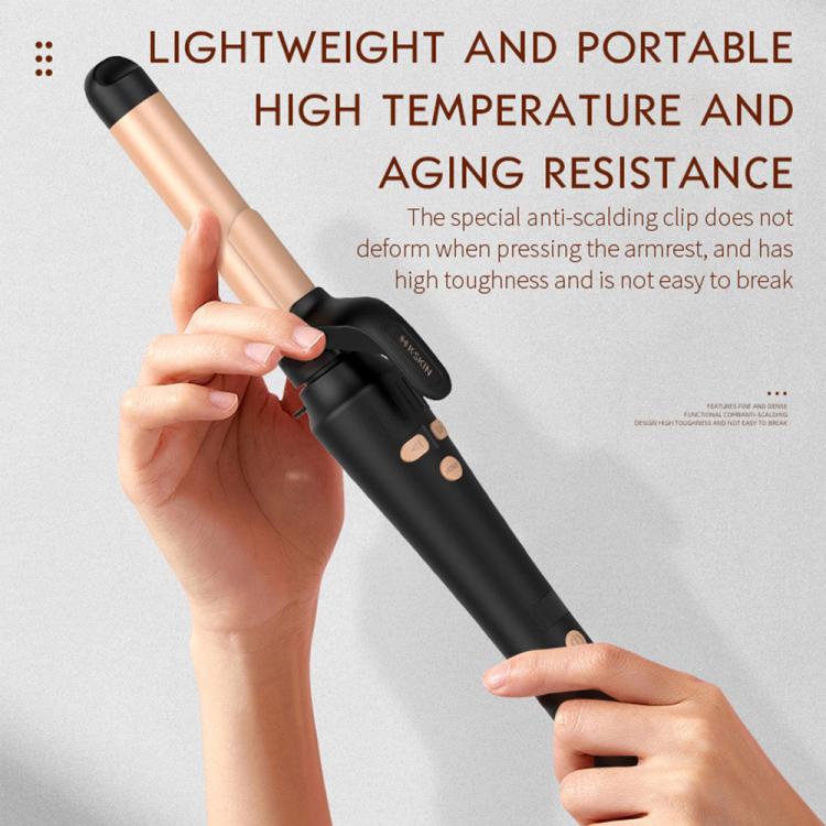 K-SKIN KD882B Automatic Rotating Hair Curler, Rapid Heating, 5-level Temperature Control, 32mm Curling Iron - UK Plug