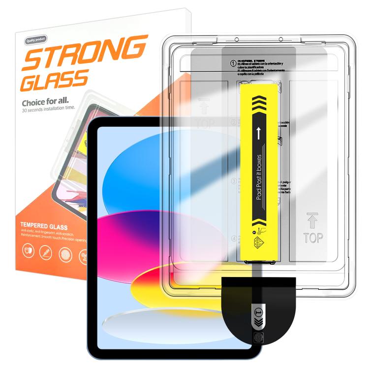 For iPad 2025 / 2022 Easy Install Box Dust-Free HD Curved Edge Anti-Fingerprint Tempered Glass Tablet Film