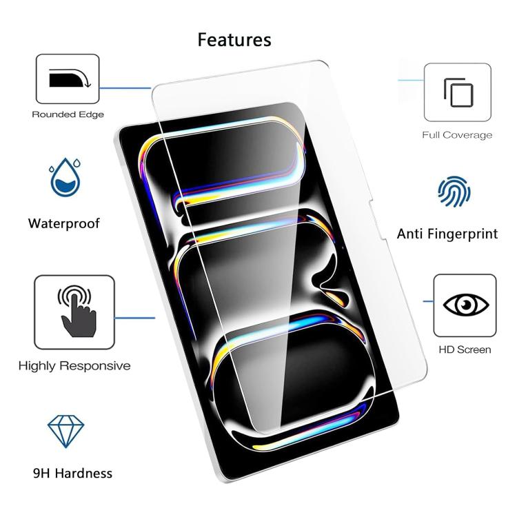 For iPad mini 5 / mini 4 Easy Install Box Dust-Free HD Curved Edge Anti-Fingerprint Tempered Glass Tablet Film