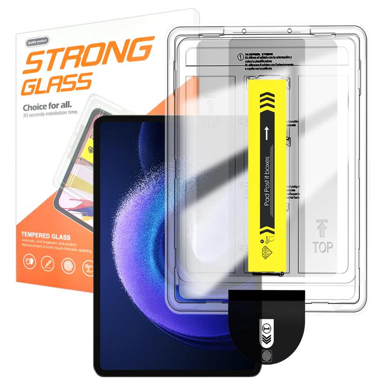 For Xiaomi Pad 6 Max 14 Easy Install Box Dust-Free HD Curved Edge Anti-Fingerprint Tempered Glass Tablet Film