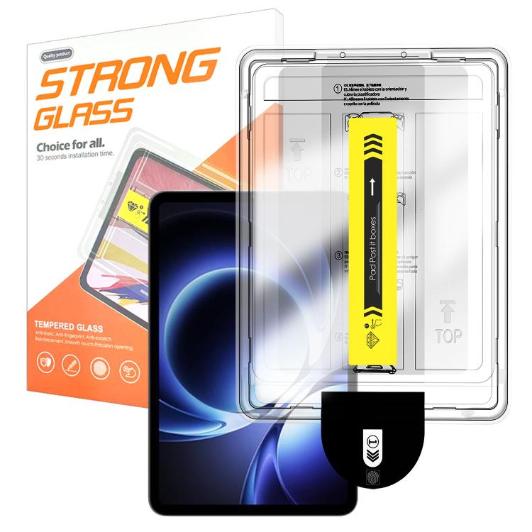 For Redmi K Pad Easy Install Box Dust-Free HD Curved Edge Anti-Fingerprint Tempered Glass Tablet Film
