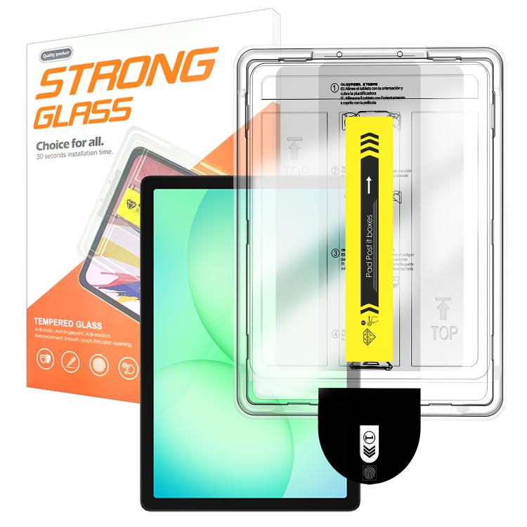 For Galaxy Tab A11 Easy Install Box Dust-Free HD Curved Edge Anti-Fingerprint Tempered Glass Tablet Film